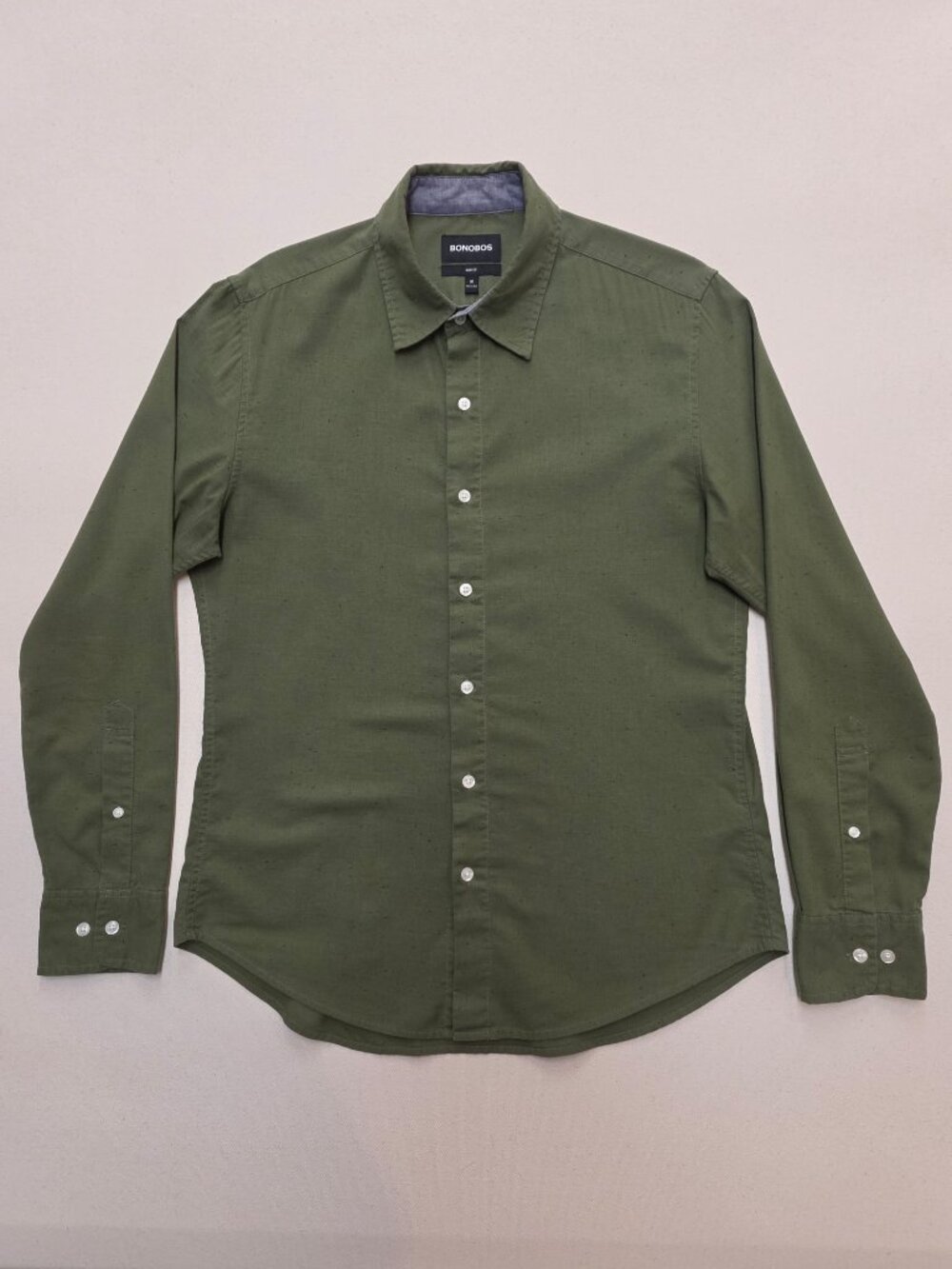 Bonobos Linen Blend Slim Fit Button Down M - Picture 2 of 7